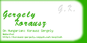 gergely korausz business card